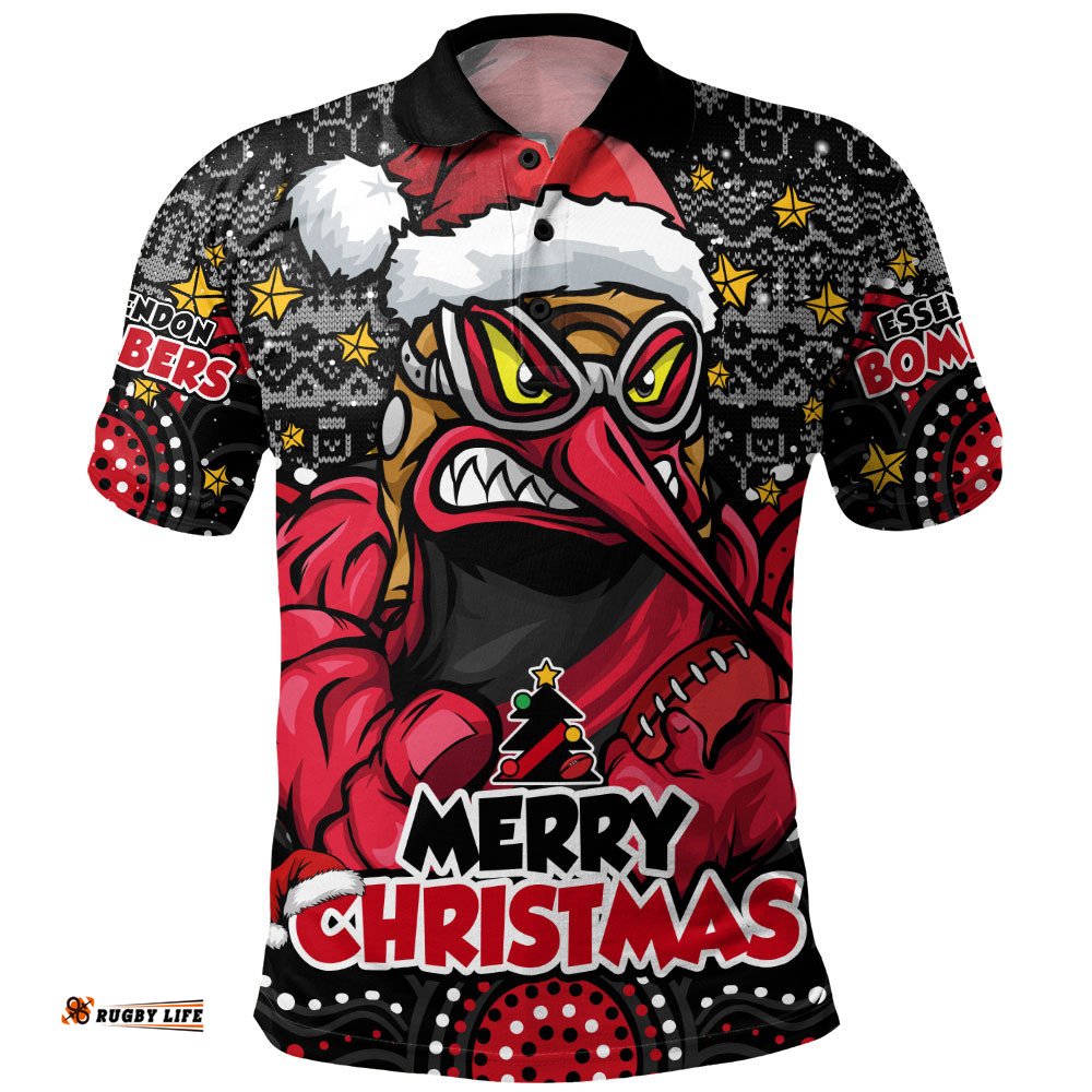 Essendon Polo Shirt Ugly Christmas Knit Patterns Vintage Jersey