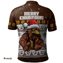 Hawthorn Polo Shirt Special Ugly Christmas Holiday Footy Fans