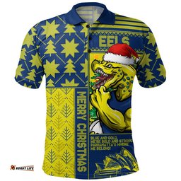 Parramatta Eels Polo Shirt Christmas Magic Knit Style Winter Glow