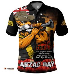 Richmond Polo Shirt Anzac Day Dawn Of Courage Eternal Tribute
