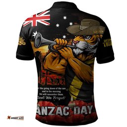 Richmond Polo Shirt Anzac Day Dawn Of Courage Eternal Tribute