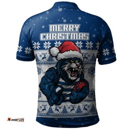 Geelong Cats Polo Shirt Special Ugly Christmas Holiday Footy Fans