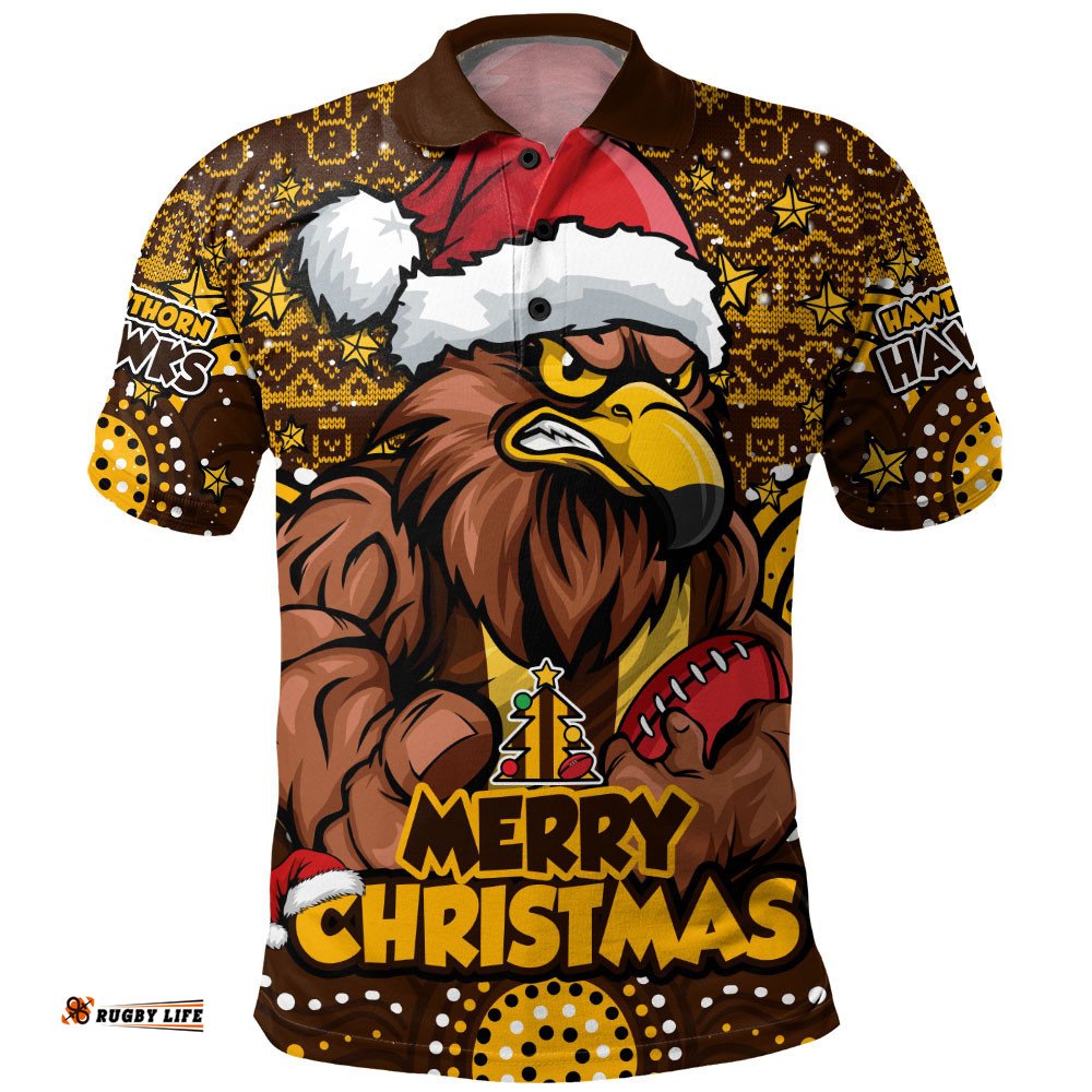 Hawthorn Polo Shirt Ugly Christmas Knit Patterns Vintage Jersey