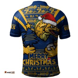 Parramatta Eels Polo Shirt Merry Christmas Festive Spirit Edition