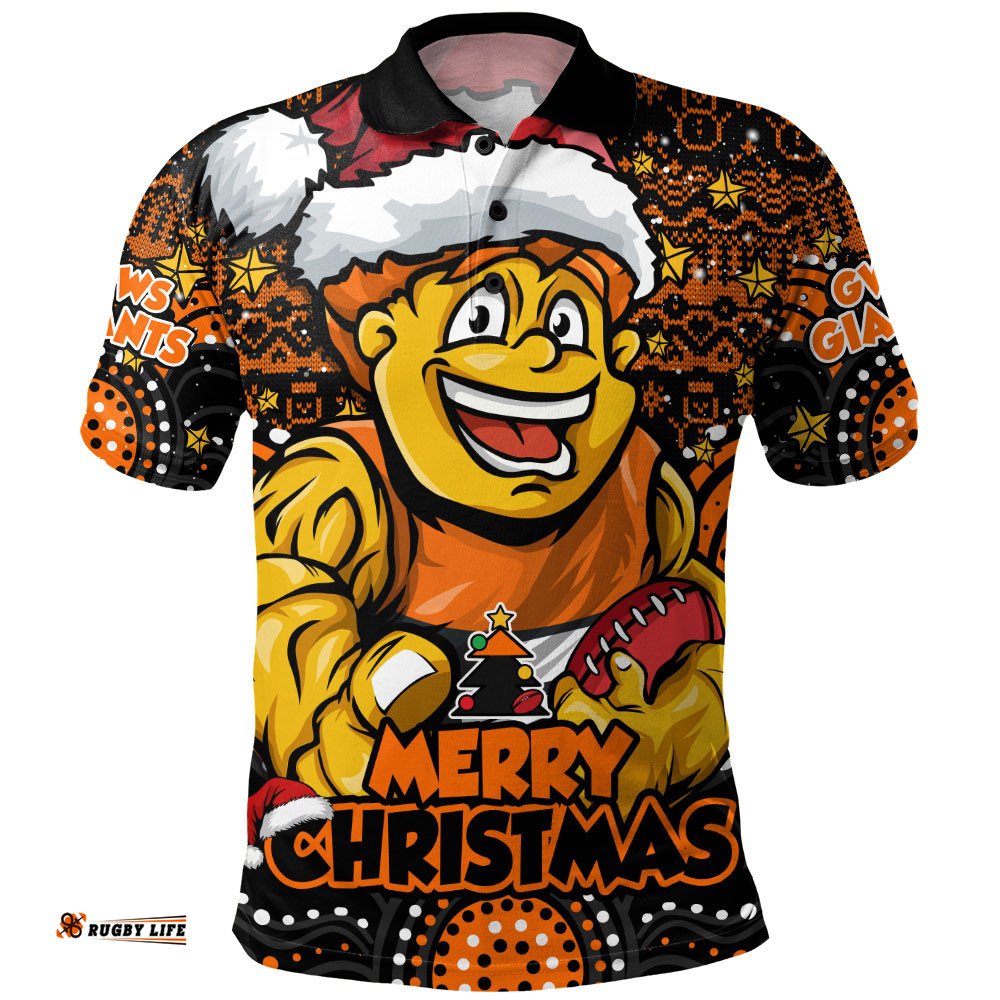 GWS GIANTS Polo Shirt Ugly Christmas Knit Patterns Vintage Jersey