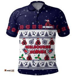 Melbourne Polo Shirt Special Ugly Christmas Holiday Footy Fans
