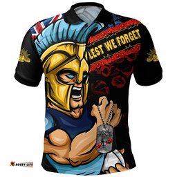 Gold Coast Titans Polo Shirt Anzac Remembrance Of The Fallen