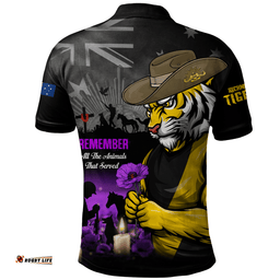 Richmond Polo Shirt Anzac Day In Memory Of Animals That Served