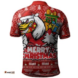 Sydney Swans Polo Shirt Festive Holiday Merry Christmas Vibe