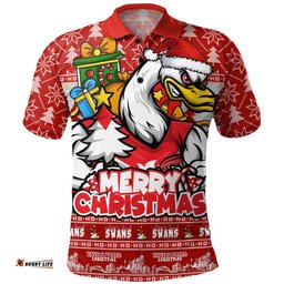 Sydney Swans Polo Shirt Festive Holiday Merry Christmas Vibe