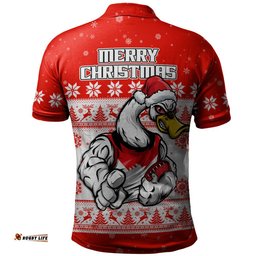 Sydney Swans Polo Shirt Special Ugly Christmas Holiday Footy Fans