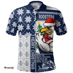 Sydney Roosters Polo Shirt Christmas Magic Knit Style Winter Glow