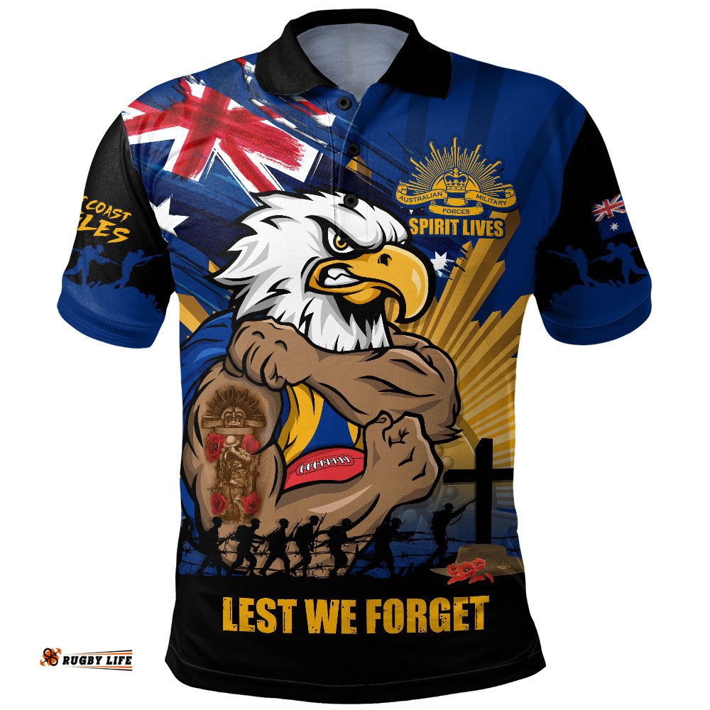 West Coast Eagles Polo Shirt ANZAC Day Honour And Football Legacy