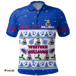 Western Bulldogs Polo Shirt Special Ugly Christmas Holiday Footy Fans