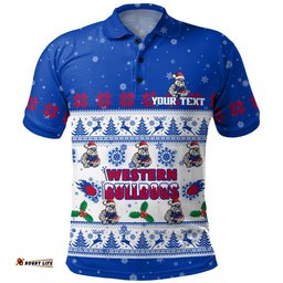 Western Bulldogs Polo Shirt Special Ugly Christmas Holiday Footy Fans