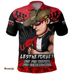 St Kilda Polo Shirt ANZAC Day Not For Victory For Remembrance