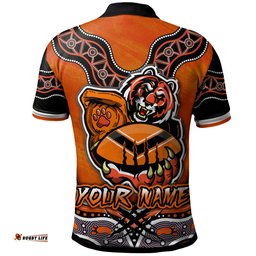 Wests Tigers Polo Shirt - Custom Tiger Aboriginal Inspired Polo Shirt