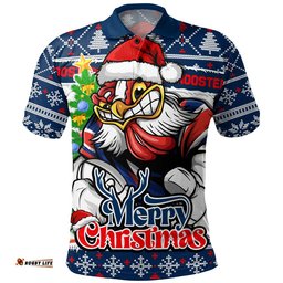 Sydney Roosters Polo Shirt Merry Christmas Game Day Knit Style Team Edition
