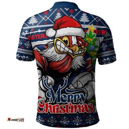 Sydney Roosters Polo Shirt Merry Christmas Game Day Knit Style Team Edition