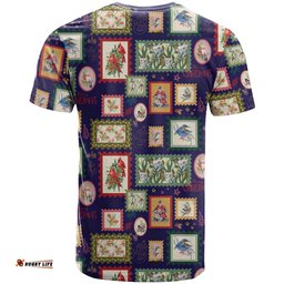 Aussie Birds Christmas La La Land T Shirt Navy Blue Vintage Stamp Edition LT9
