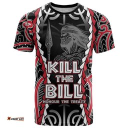 Aotearoa Waitangi Day T Shirt Maori Warrior Tribal Tattoo LT05
