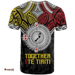 Aotearoa and Niue Mo Te Tiriti T Shirt New Zealand Honour The Treaty Ake!Ake!Ake! LT9