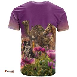 ANZAC Day T Shirt Lest We Forget The Animals Of War LT15