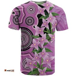 Australia Boronia T Shirt Aussie Native Flowers Indigenous Art LT14