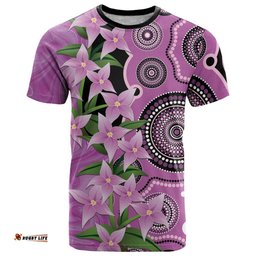 Australia Boronia T Shirt Aussie Native Flowers Indigenous Art LT14