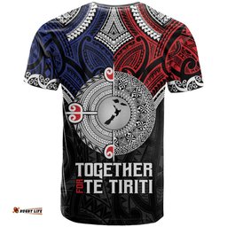 Aotearoa and Samoa Mo Te Tiriti T Shirt Tangata Moana Stand with Tangata Whenua LT9