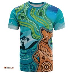 Aussie Aurora Borealis Aboriginal Art T Shirt LT7