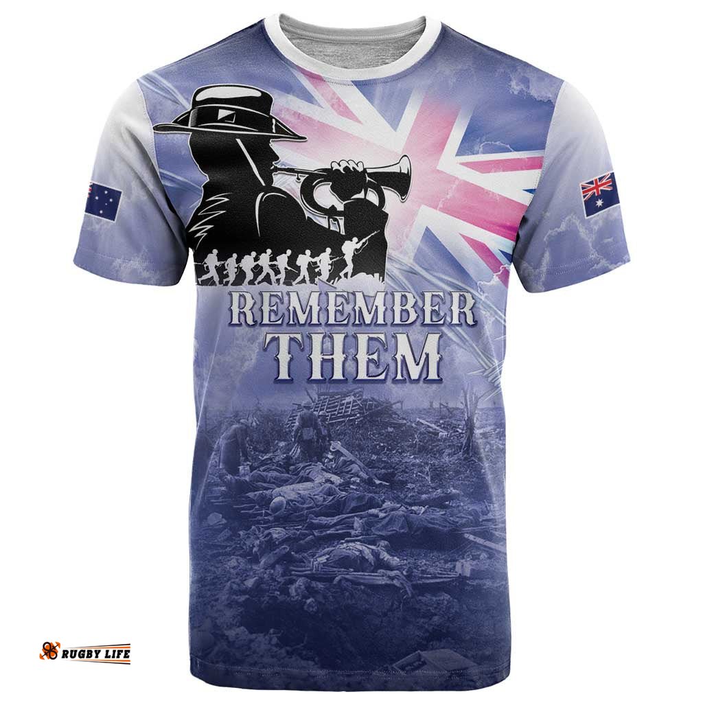 Australia ANZAC Day T Shirt Battle Of Passchendaele Remember Them LT05
