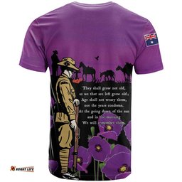 ANZAC Soldier and War Animals T Shirt We Will Remember Them LT15