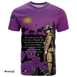 ANZAC Soldier and War Animals T Shirt We Will Remember Them LT15