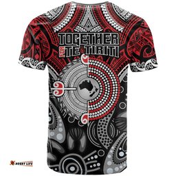 Aotearoa and Australia T Shirt New Zealand Honour The Treaty Ake!Ake!Ake! LT9