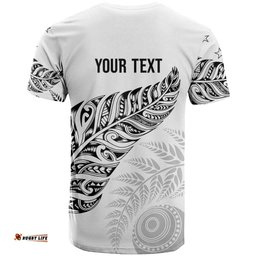 Aotearoa Personalized Lawn Bowls Maori T Shirt New Zealand White Tribal Silver Fern LT7