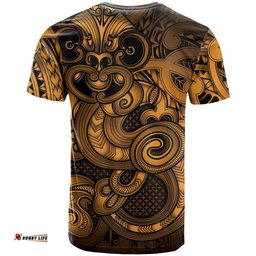 Aotearoa Maori Hei Tiki T Shirt Koura Kowhaiwhai Puhoro Motif LT9