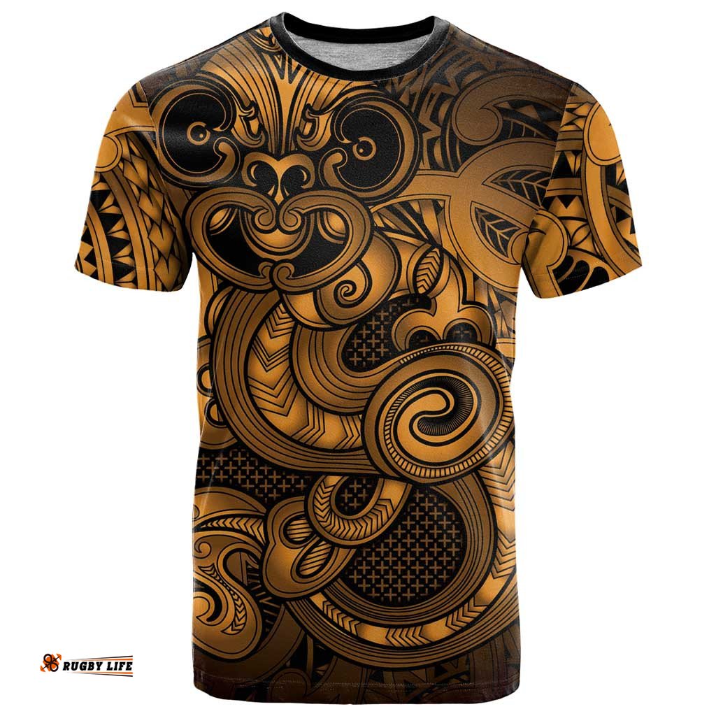 Aotearoa Maori Hei Tiki T Shirt Koura Kowhaiwhai Puhoro Motif LT9