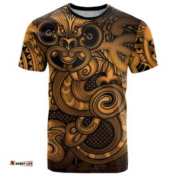 Aotearoa Maori Hei Tiki T Shirt Koura Kowhaiwhai Puhoro Motif LT9