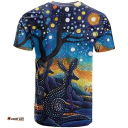 Australian Night Sky Landscape T Shirt Aboriginal Dreamtime Story LT9