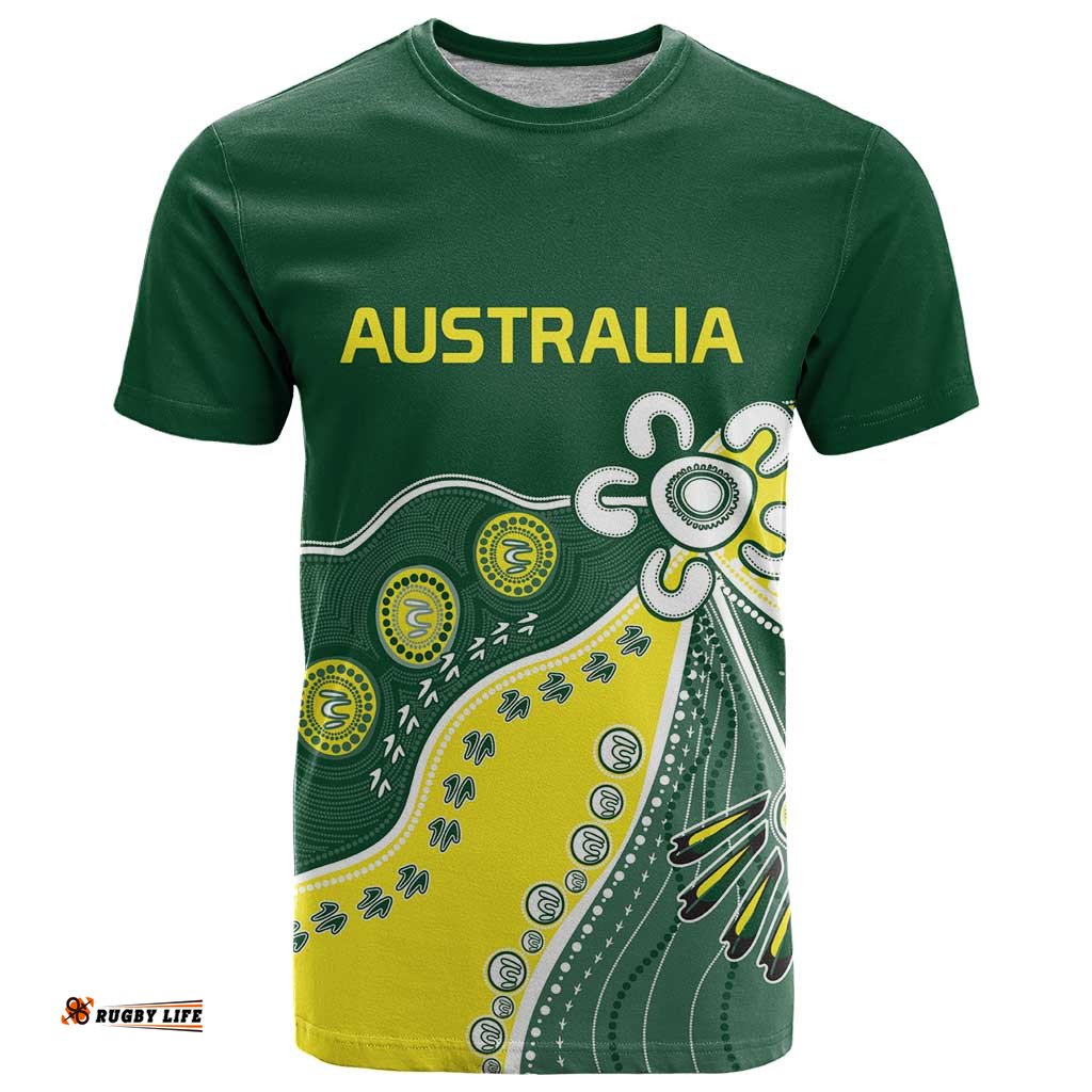 Custom Cricket Aussie Pride T Shirt Indigenous Inspired LT9