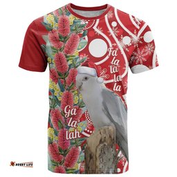 Blue Galah Mutation Christmas Australia T Shirt Falalalala Galalah Bottlebrush Red Aboriginal Art LT14