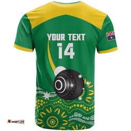Custom Bowls Australia T Shirt Aussie Kangaroo Aboriginal Art LT14