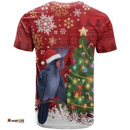Australia Palm Cockatoo Christmas T Shirt Goliath Cockatoo Santa Merry Chrissie LT14