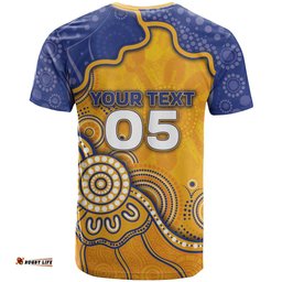 Custom Eagles Football T Shirt Aboriginal Dot Art Pattern DT05