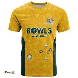 Australian Lawn Bowls Custom T Shirt Aussie Minimalist Style LT9