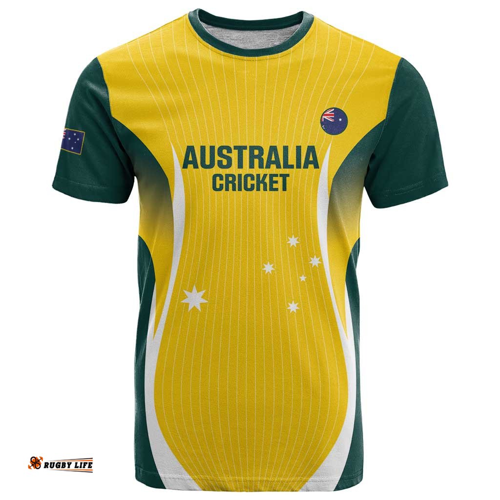 Custom Australia Cricket T Shirt Go Champions Aussie LT14