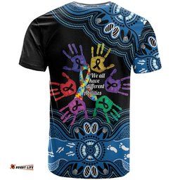 Autism Awareness Australia Indigenous T Shirt We All Have Different Abilities LT14