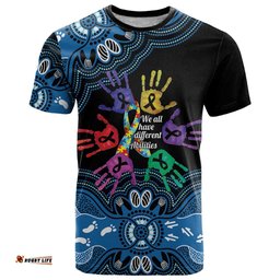 Autism Awareness Australia Indigenous T Shirt We All Have Different Abilities LT14