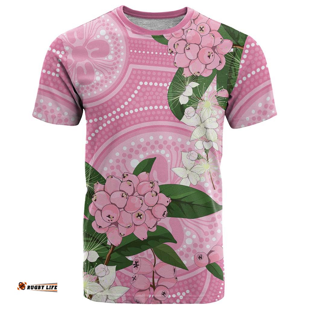 Australia Lilly Pilly Riberry T Shirt Aussie Native Flowers Indigenous Art LT14